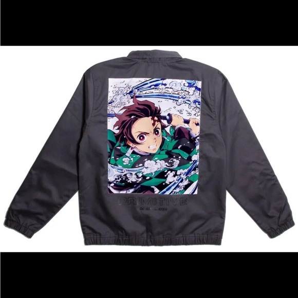 Primitive Skate Apparel Men's X Demon Slayer Tanjiro Kamado Anime Utility Jacket